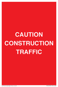 CAUTION CONSTRUCTION TRAFFIC